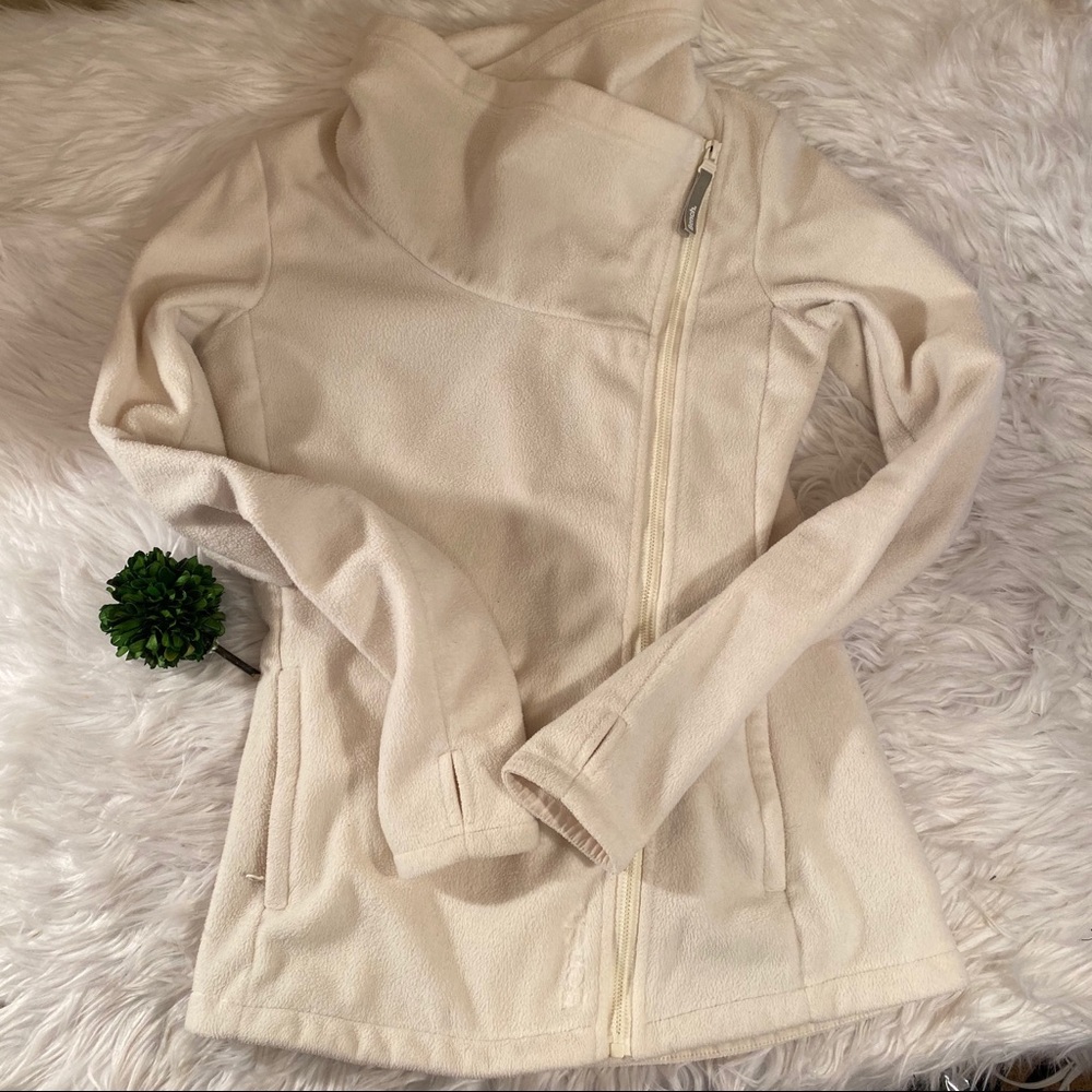 Bench White/Cream Sz Sm Fleece Thumbhole jacket